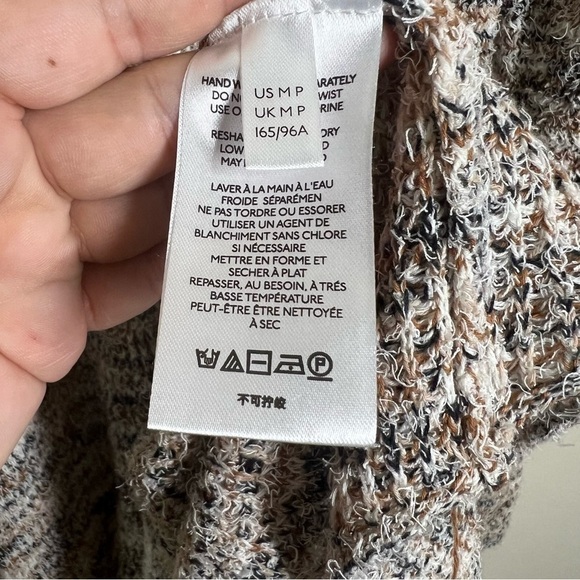 Anthropologie Pilcro Padma Space Dye Neutral Motif Longline Cardigan Sweater - Picture 7 of 13